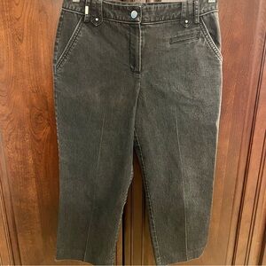 Stretch Cropped Black Jeans Size 6